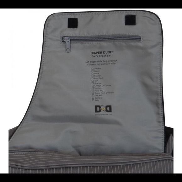 🆕 Diaper Dude pinstripe messenger bag - Picture 2 of 3